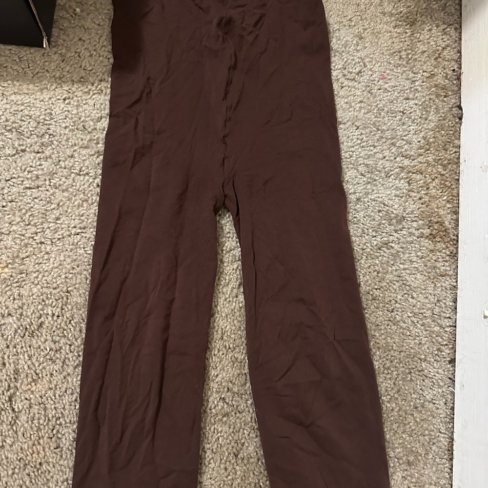 Brown High-Waisted Pants